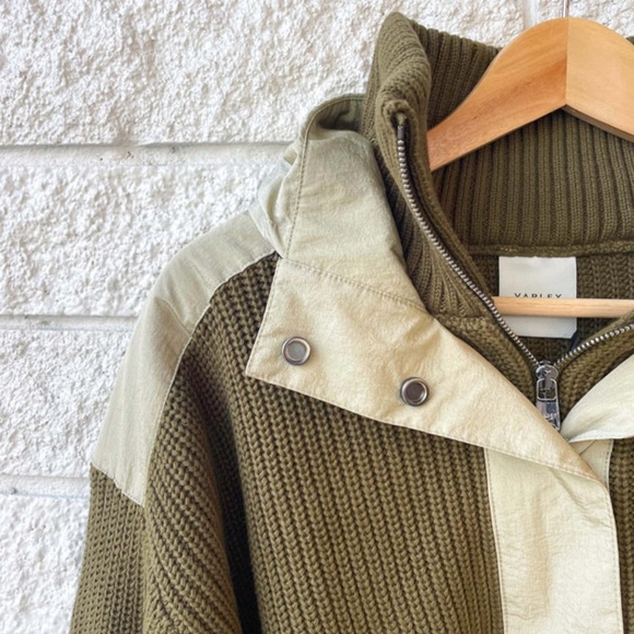 VARLEY Dark Olive Mix Carter Half Zip Pullover - Size Small - Picture 8 of 8